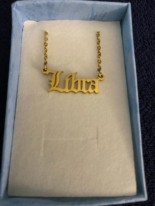 Libra Zodiac Necklace