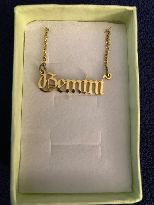 Gemini Zodiac Necklace